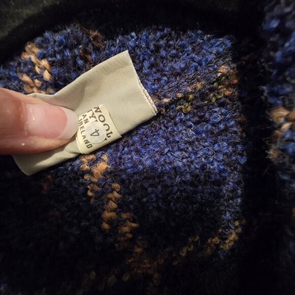 Weave Of The Irish Plaid Wool Jacket Women LG Blue Tweed Preppy Academia Classic - Picture 14 of 14